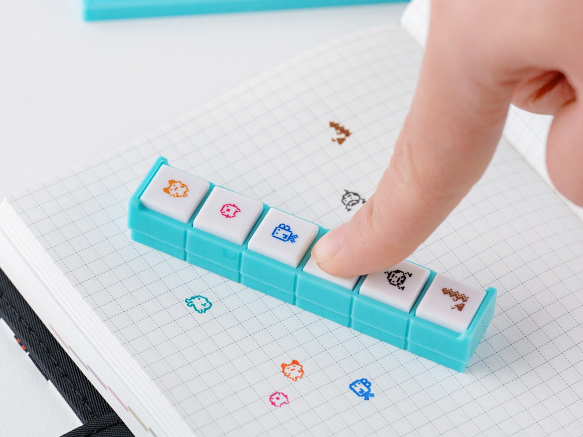 Coming in October! Kodomo no Kao x Hobonichi Pochitto 6 Push-Button Stamp - Tamagotchi
