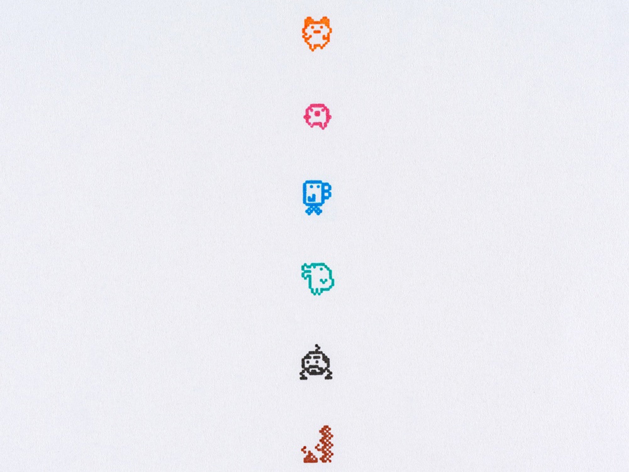 Coming in October! Kodomo no Kao x Hobonichi Pochitto 6 Push-Button Stamp - Tamagotchi