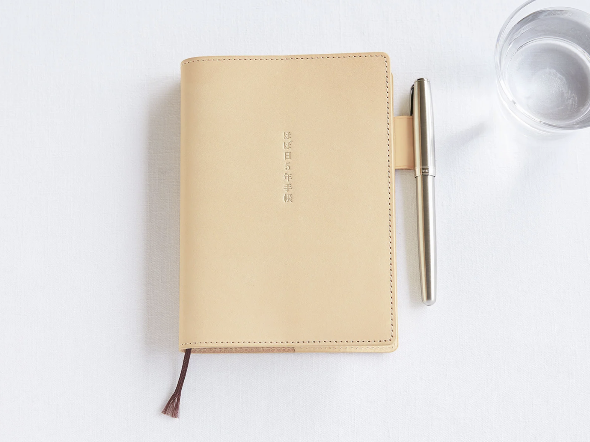 Hobonichi 5-Year Techo Leather Cover + Book - A6 Natural