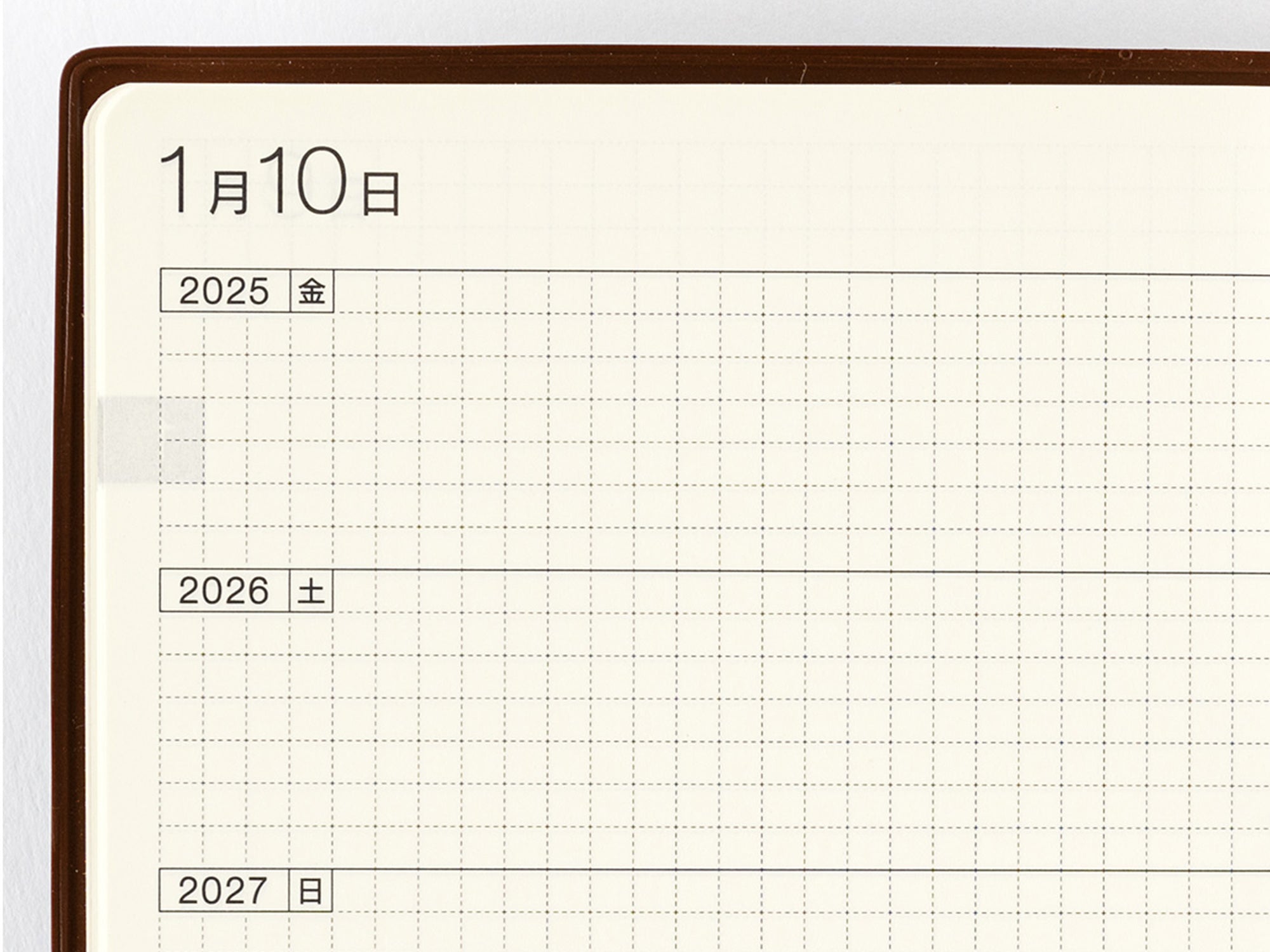 Hobonichi 5-Year Techo Leather Cover + Book - A6 Red