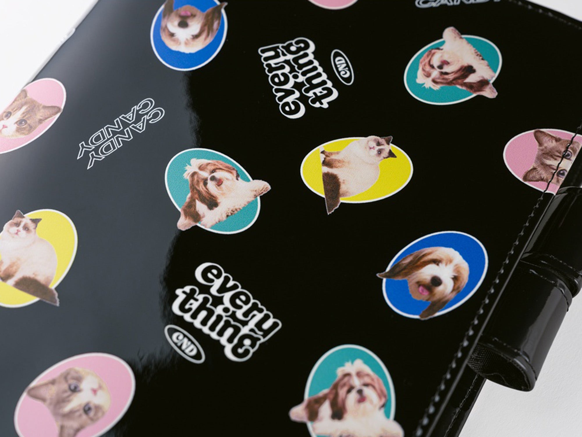 Hobonichi Techo A5 Cousin Cover + Book - Candy Stripper: Random Dog & Cat