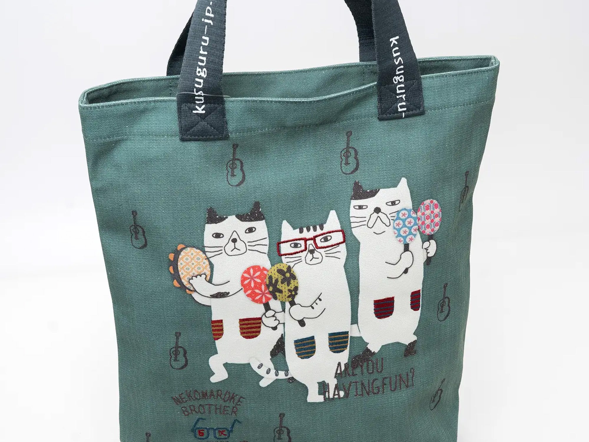 Kusuguru Japan 3 Musical Cats Tote Bag