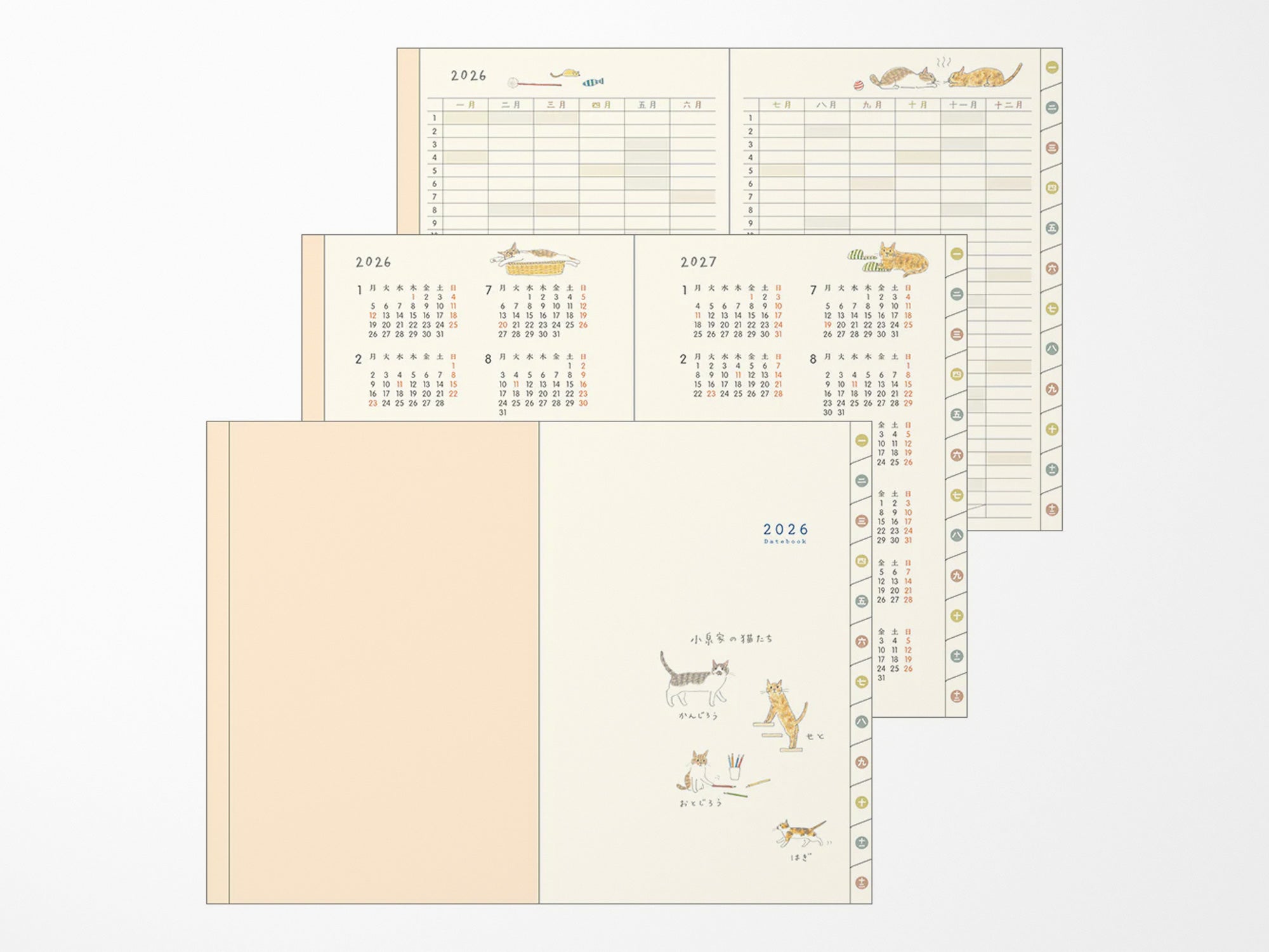Midori Pocket Diary 2026 B6 - Cat