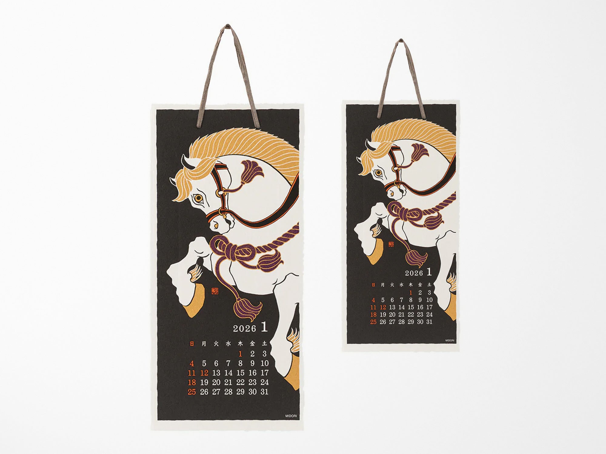 Midori Wall Calendar 2026 - Echizen Washi Seasonal Traditions
