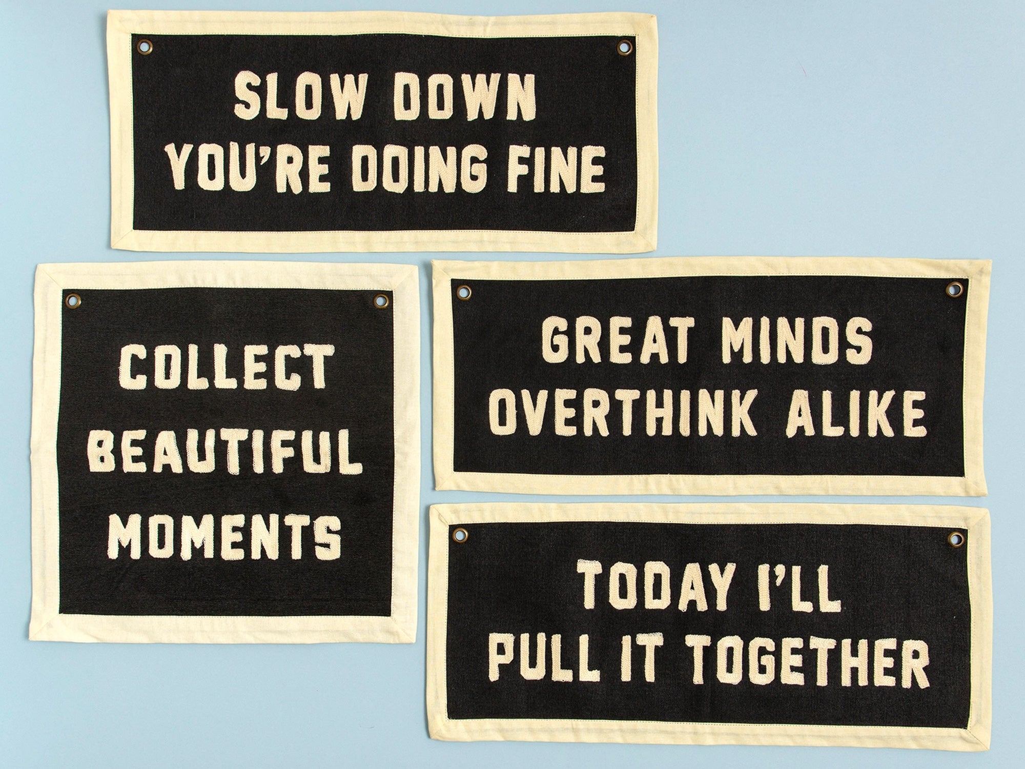 Overthinker Embroidered Canvas Banner