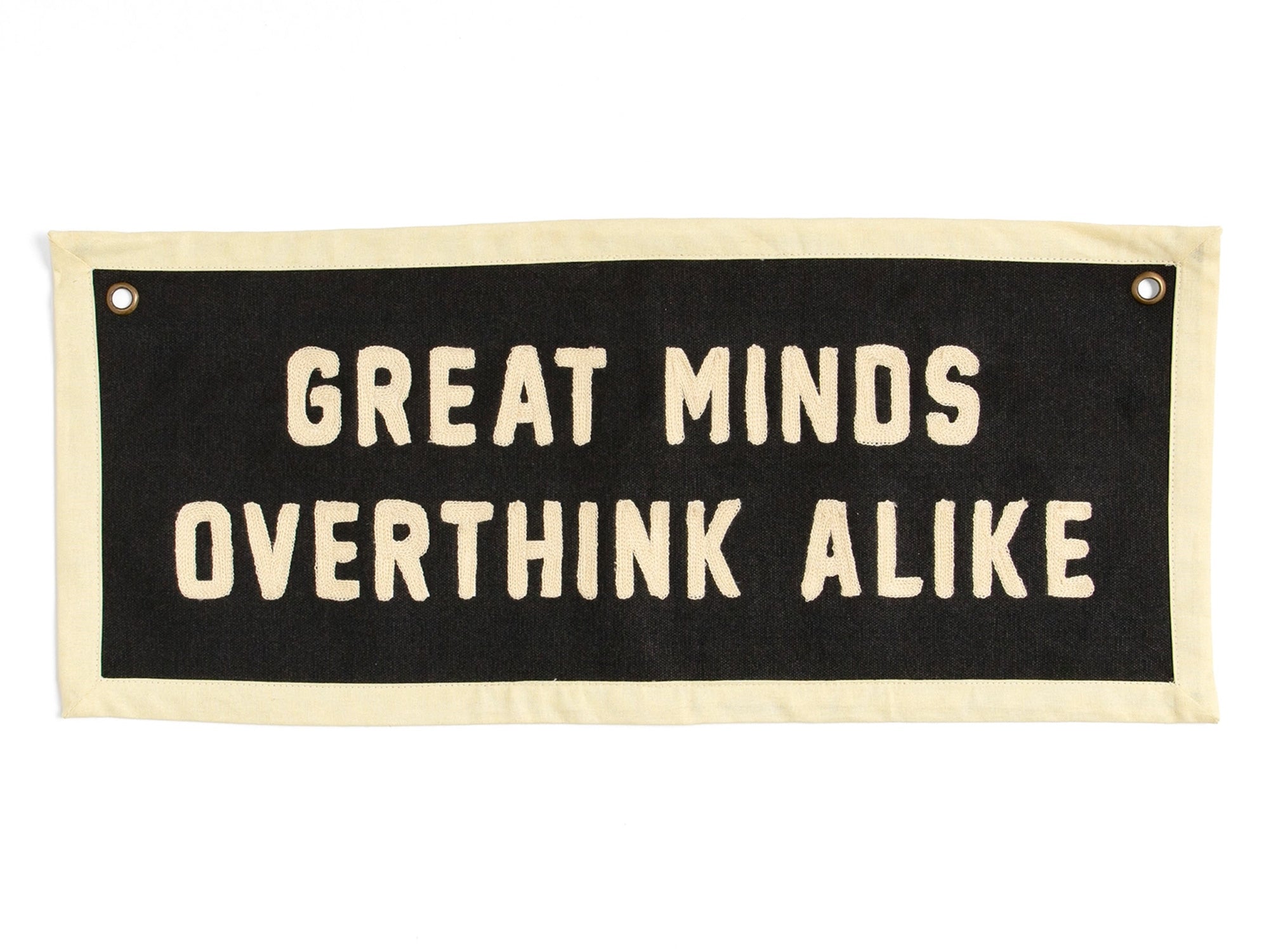 Overthinker Embroidered Canvas Banner