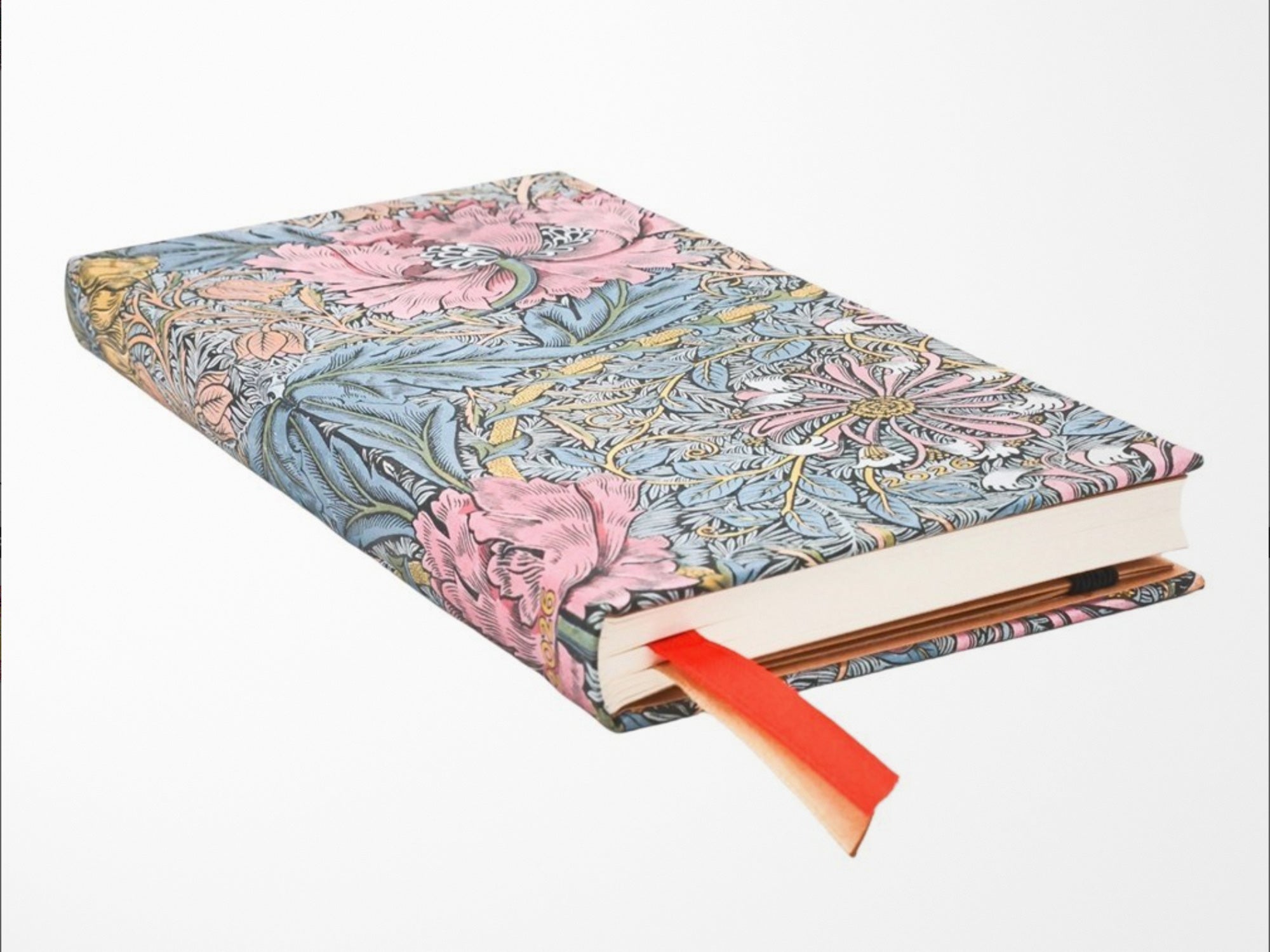 Paperblanks 2026 Weekly Planner Slim Horizontal - William Morris Pink Honeysuckle