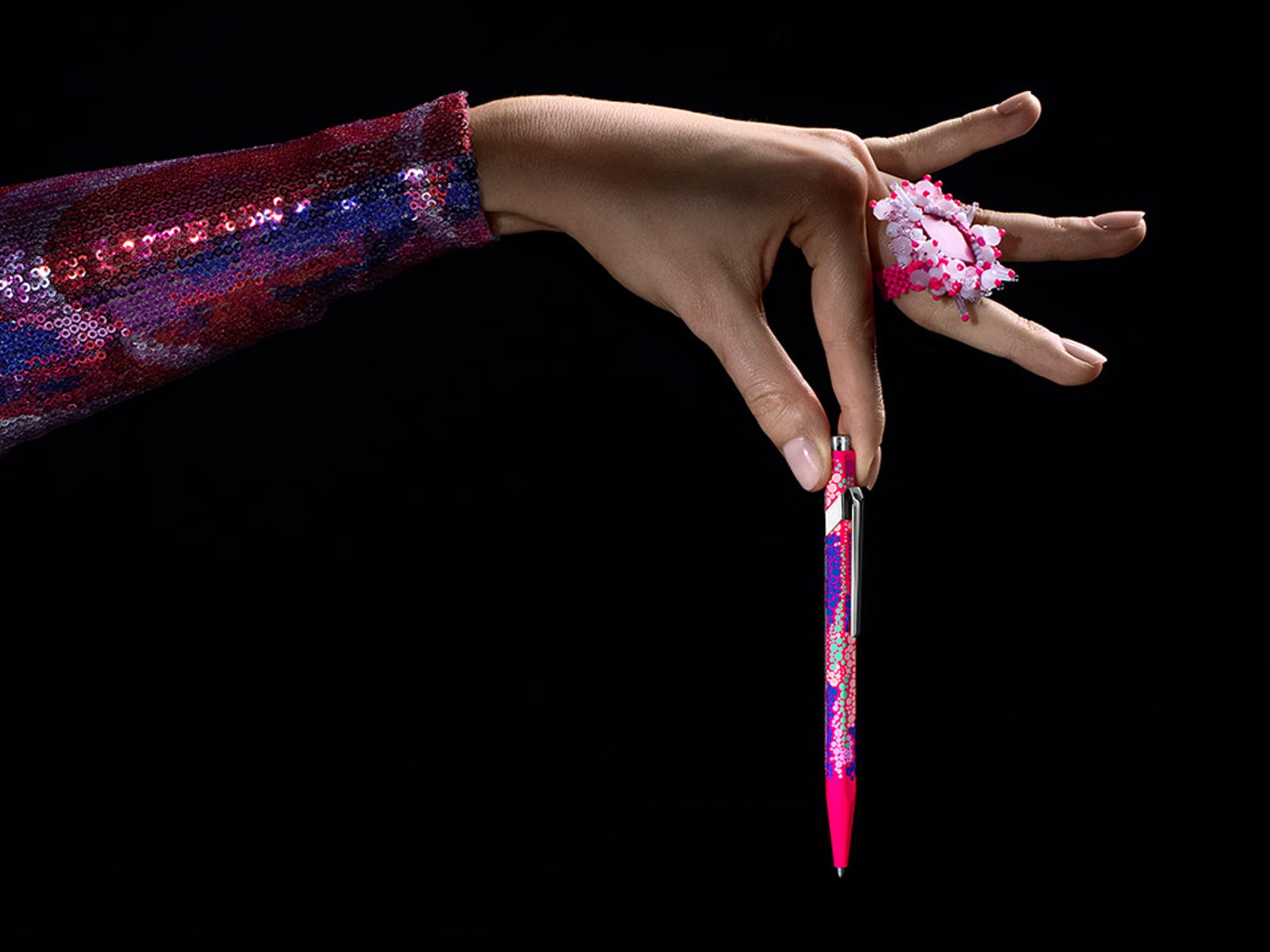 Caran D'Ache 849 Ballpoint Pen Kevin Germanier Neon Pink