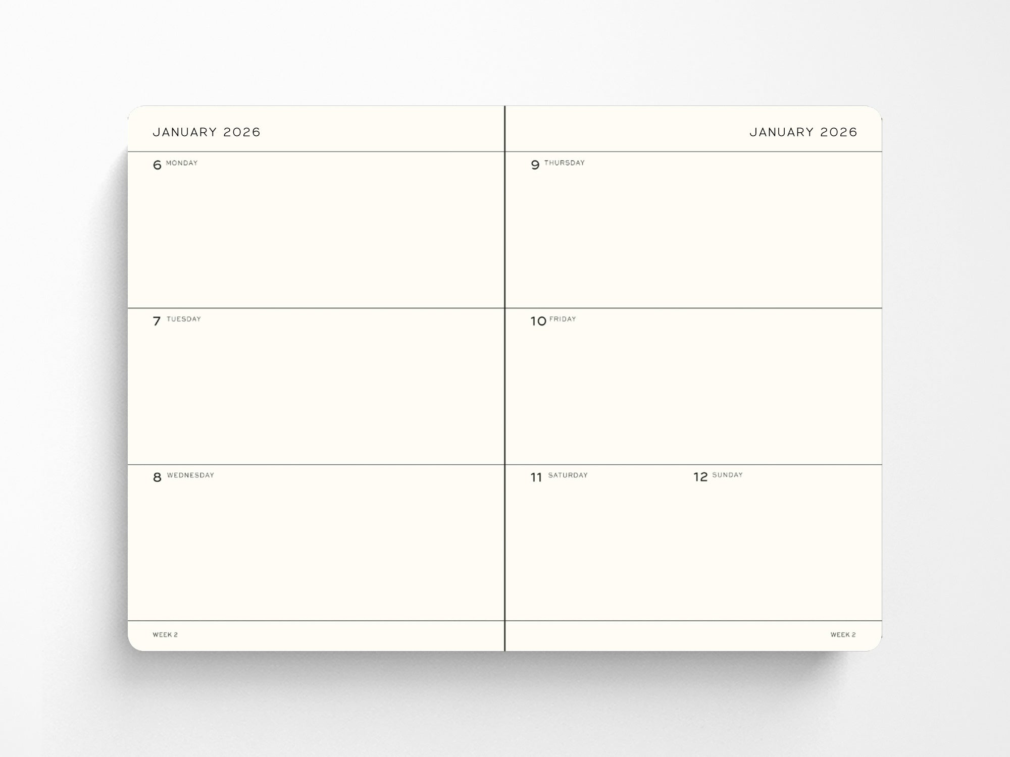 2026 Leuchtturm 1917 Weekly Planner - DUSTY ROSE Softcover