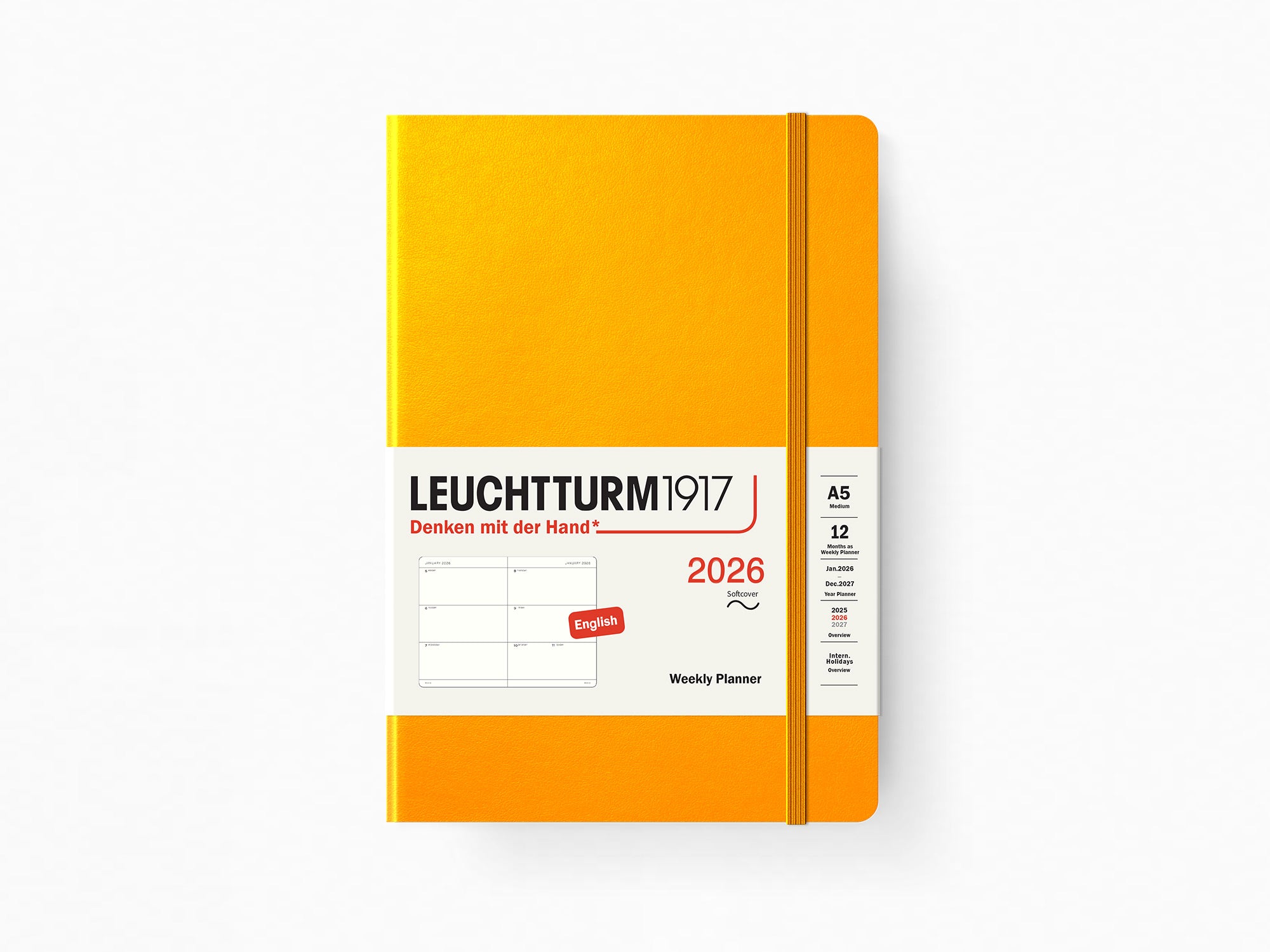 2026 Leuchtturm 1917 Weekly Planner - RISING SUN Softcover