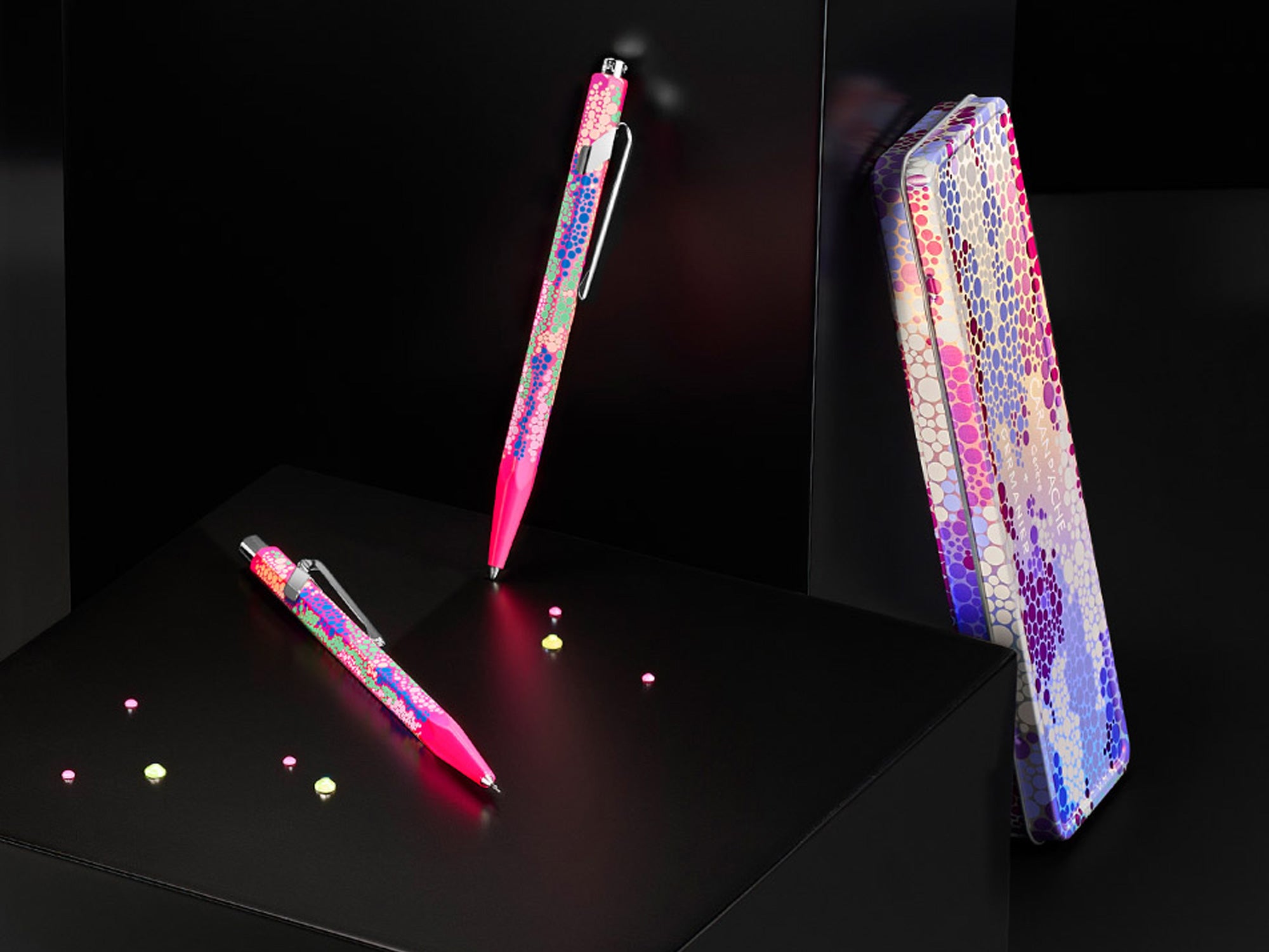 Caran D'Ache 849 Ballpoint Pen Kevin Germanier Neon Pink