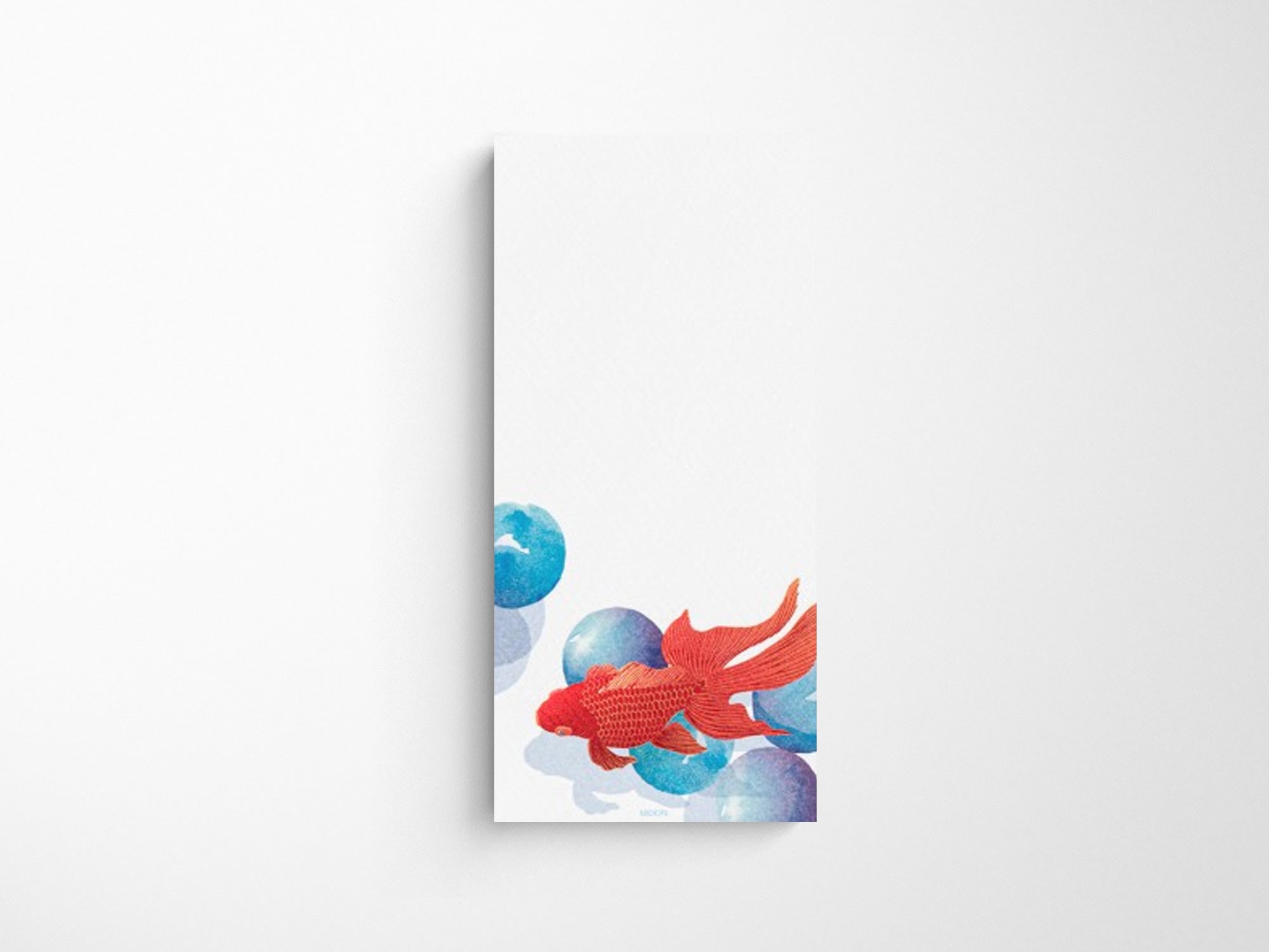 Midori Seasonal Memo Letter Pad - 588 Marble and Goldfish