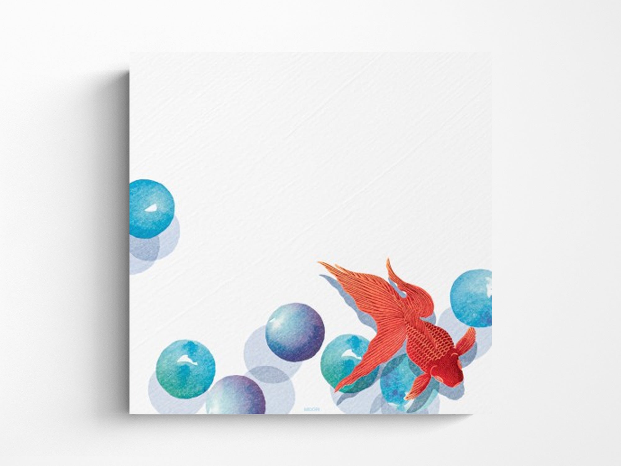 Midori Seasonal Letter Pad - 171 Marble and Goldfish