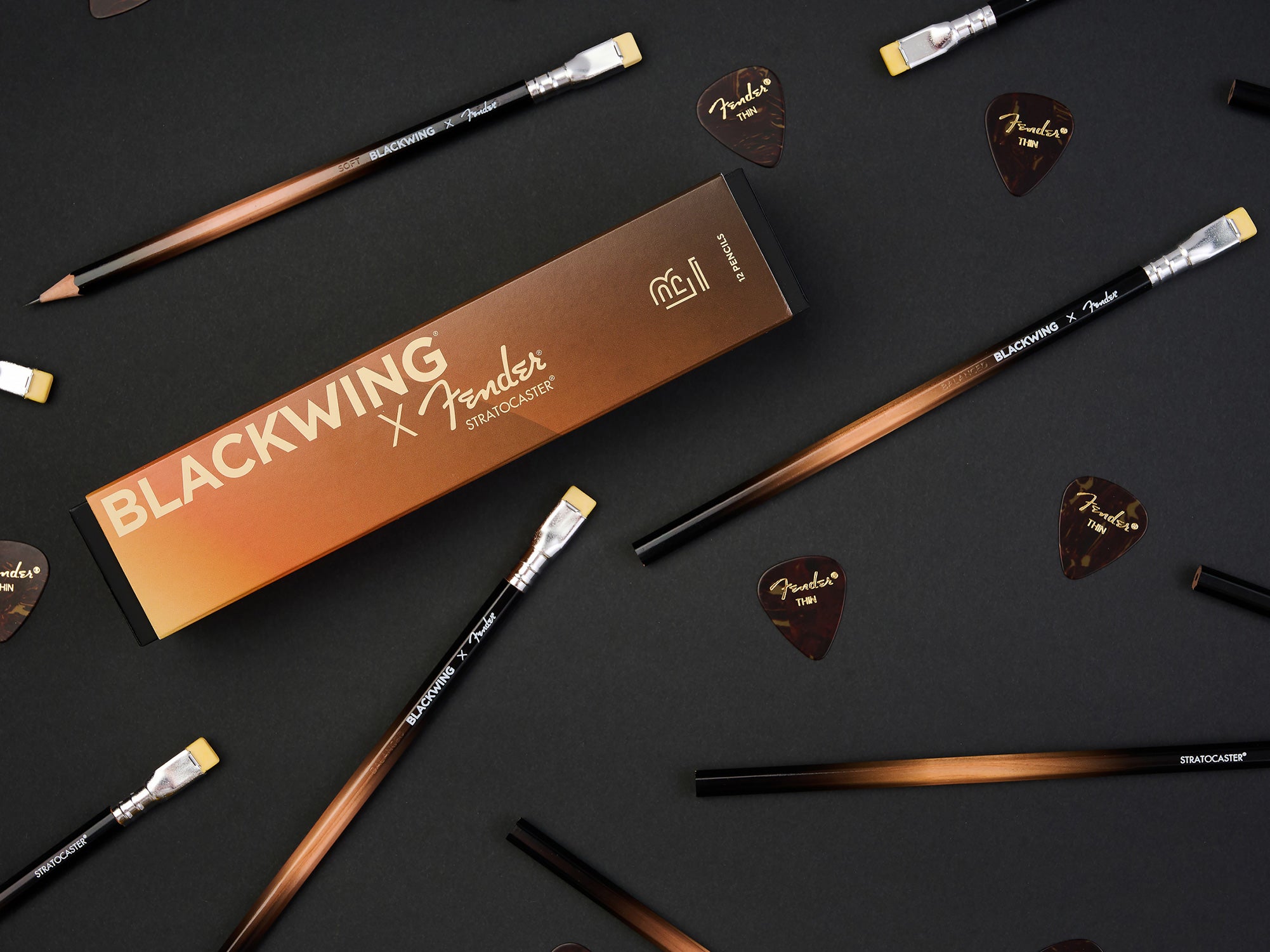 Blackwing x Fender Sunburst Stratocaster Pencils - Set of 12
