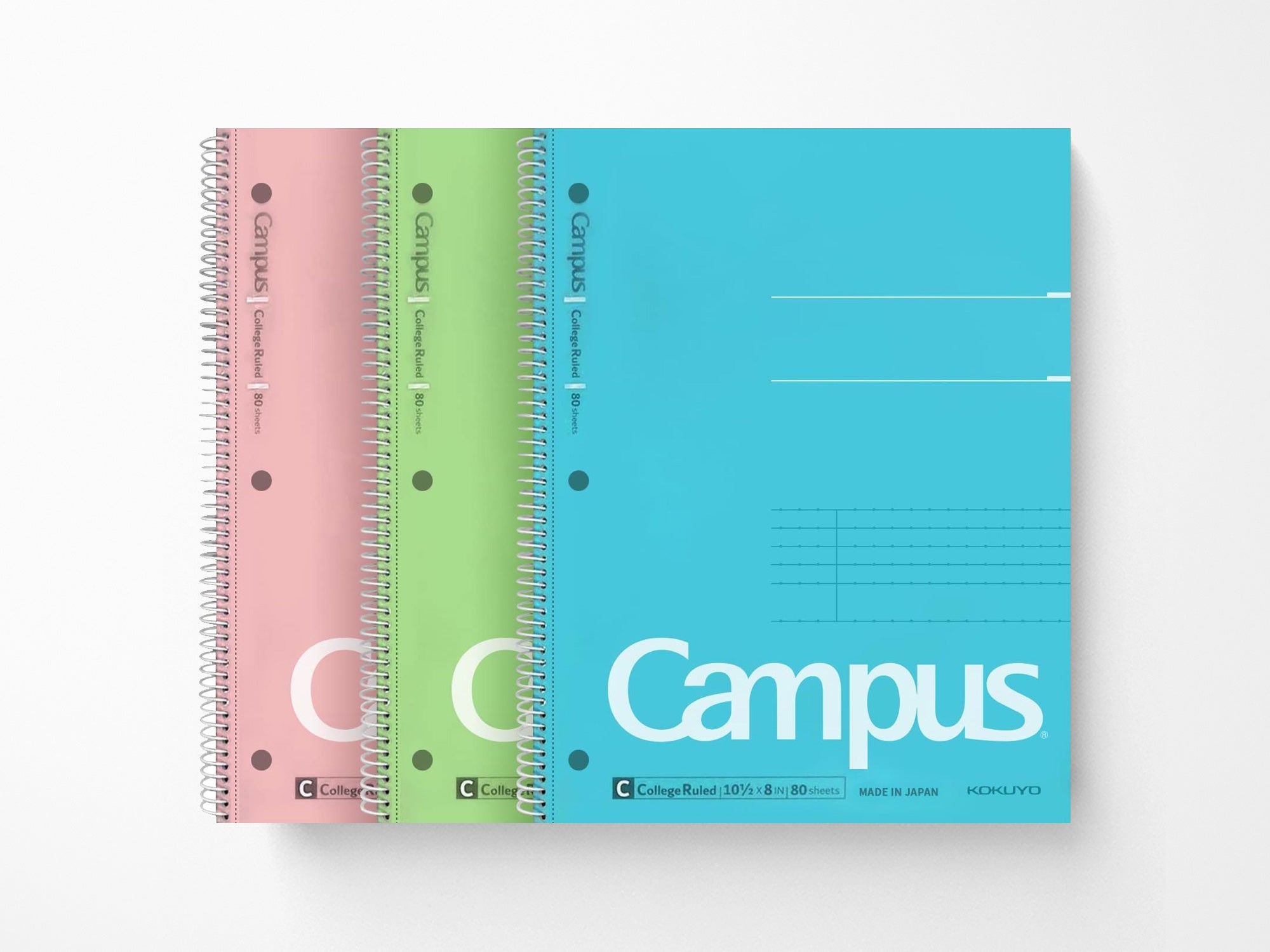 Campus Spiral Notebook 80 Sheets - 3 Pack