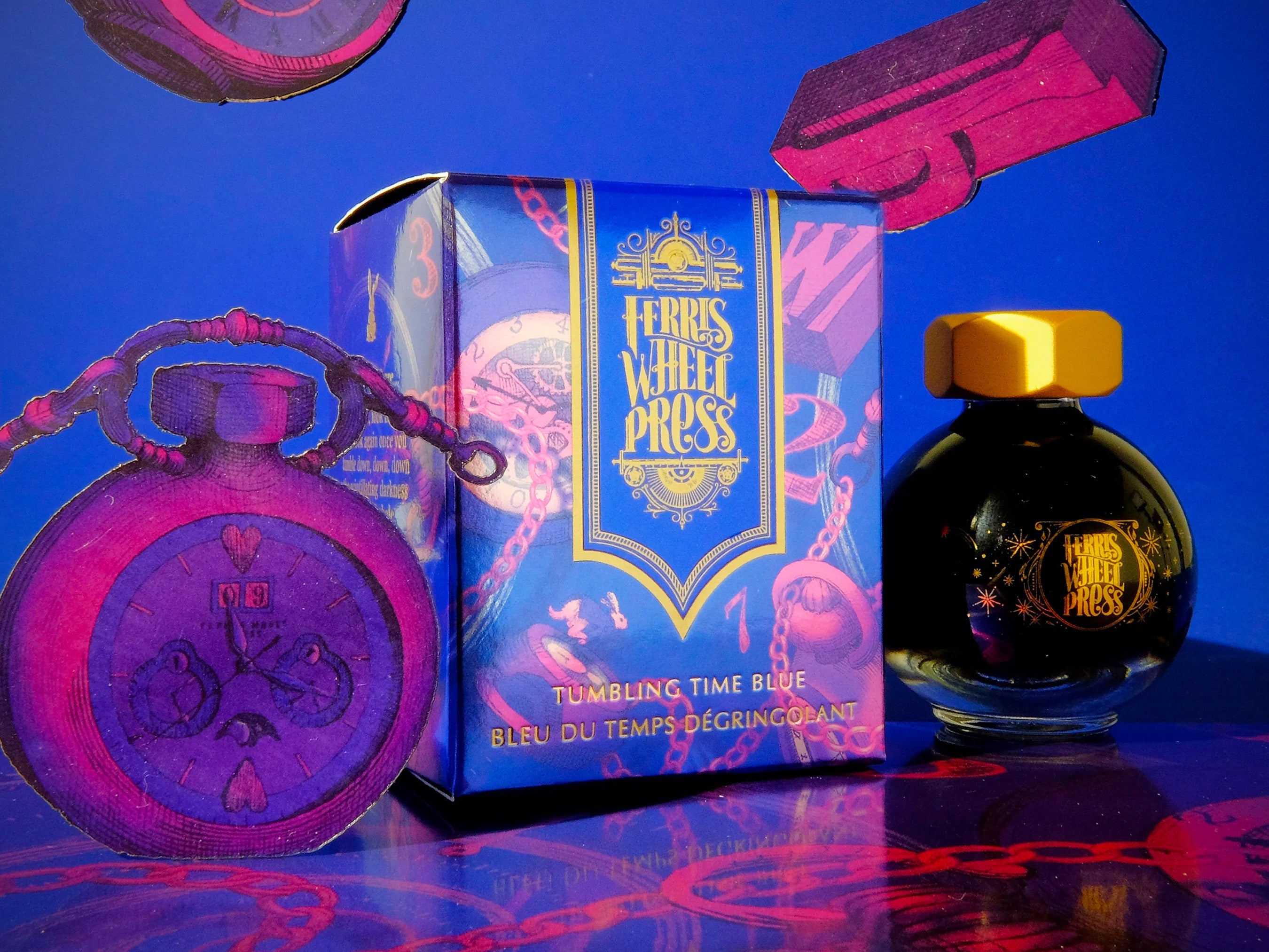 Ferri Tales Tumbling Time Blue Fountain Pen Ink