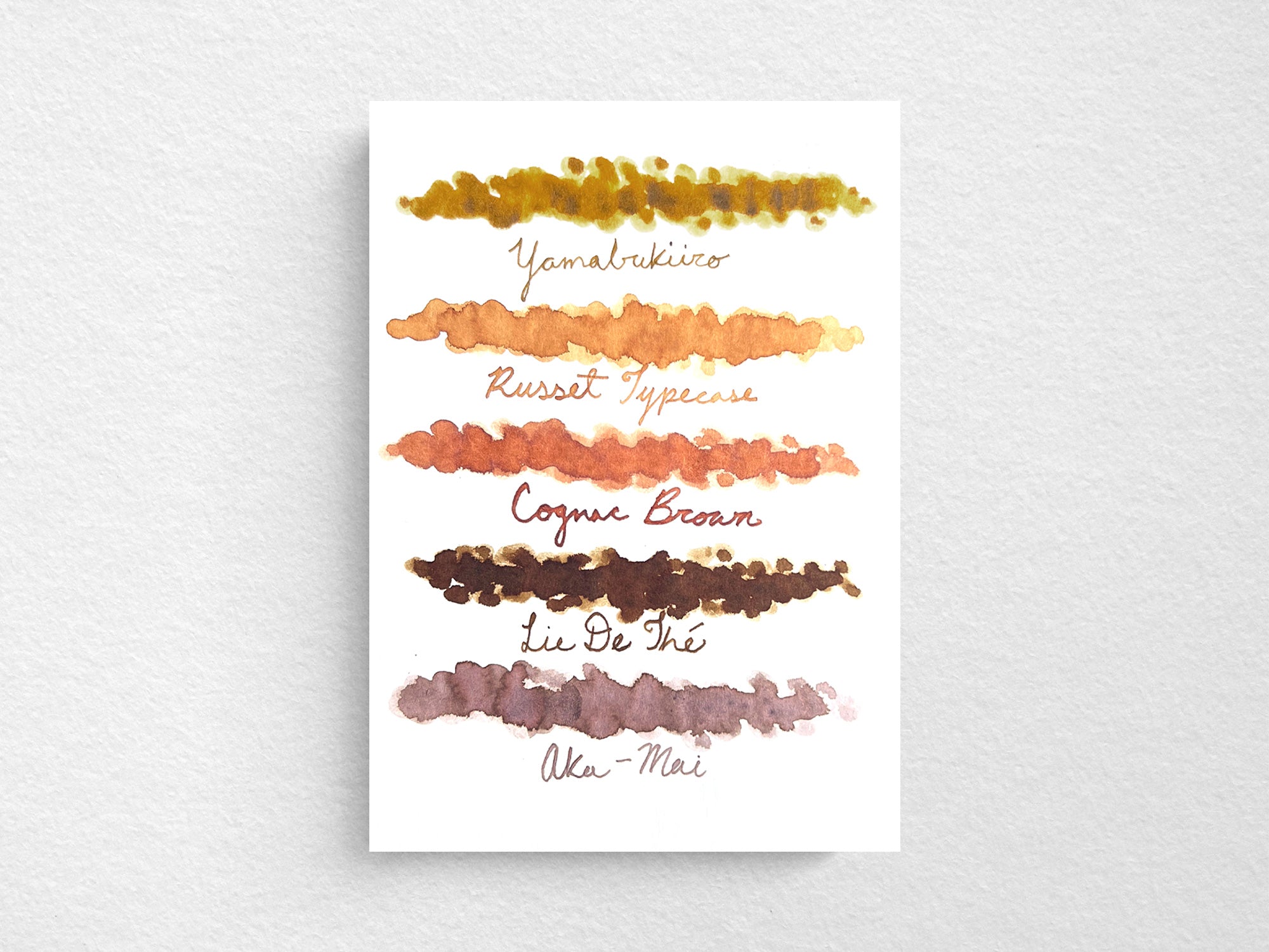 Ink Sampler Set of 5 Browns