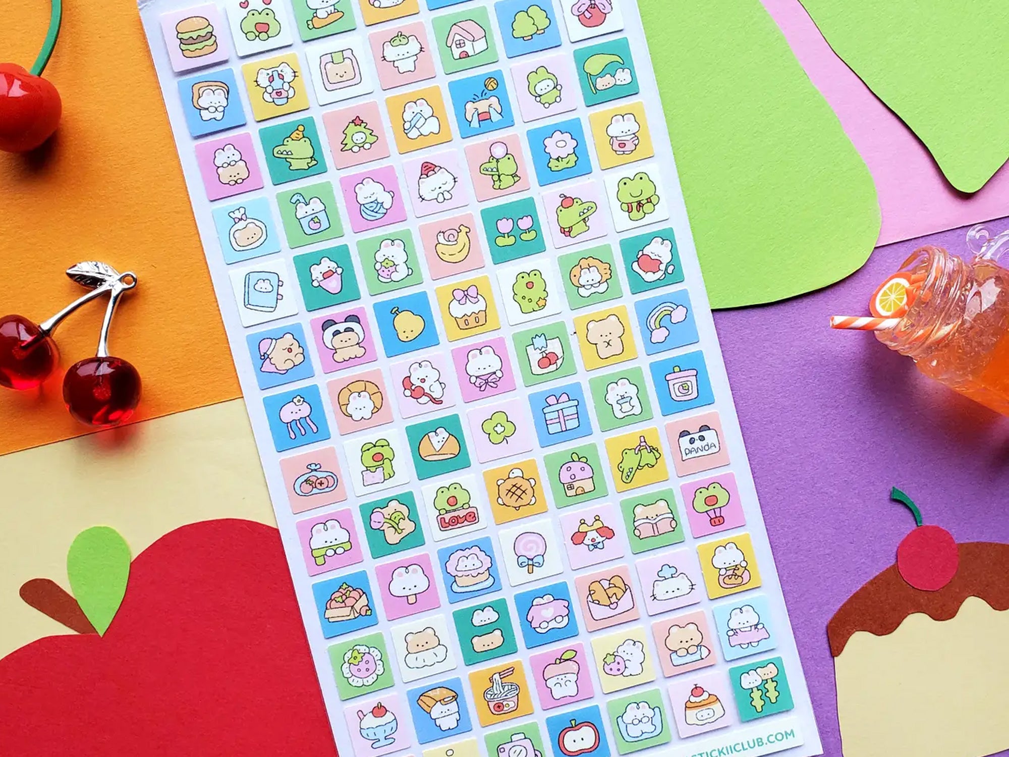 Kawaii Squared Sticker Sheet