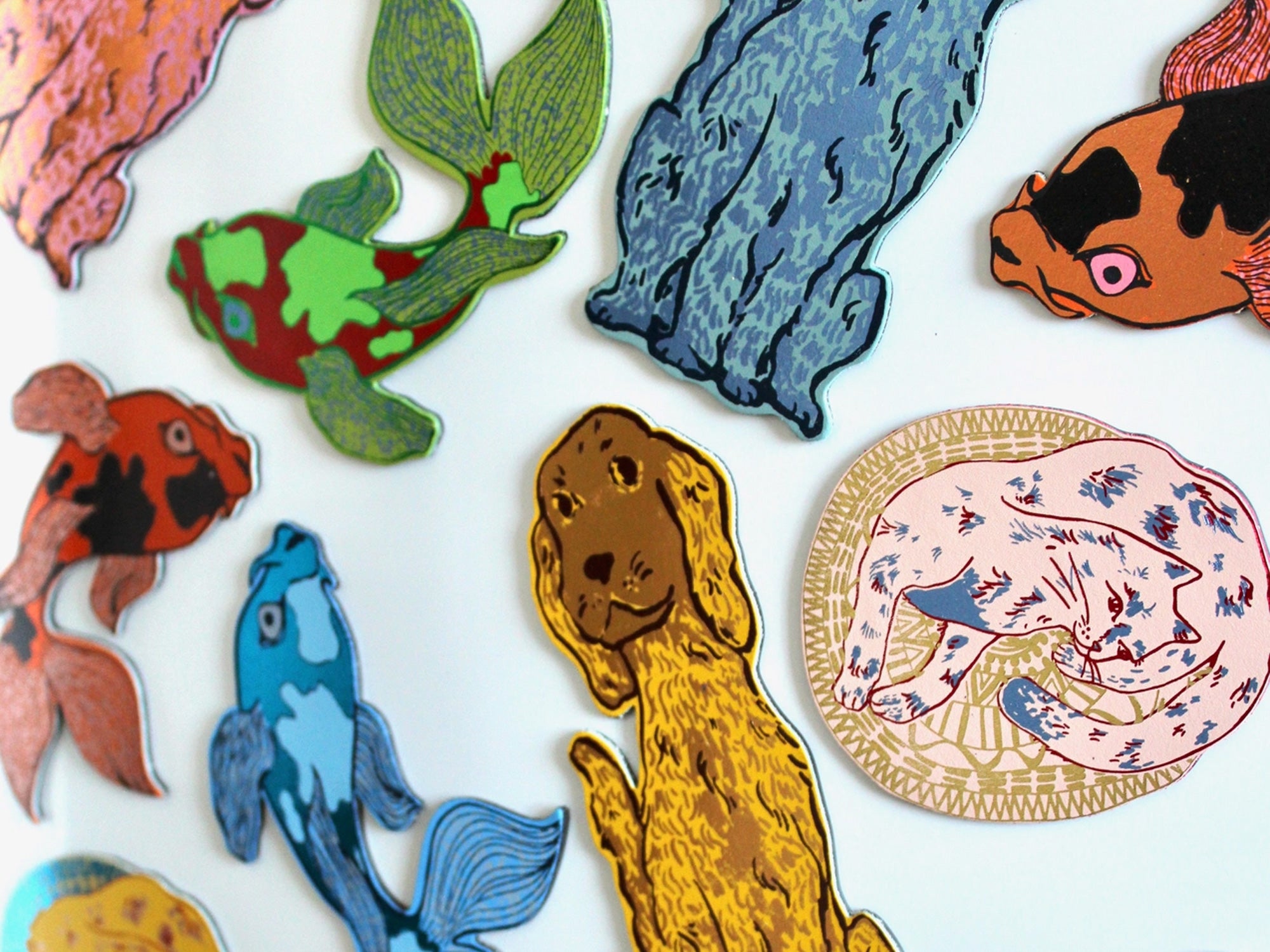 Leather Fish Magnet
