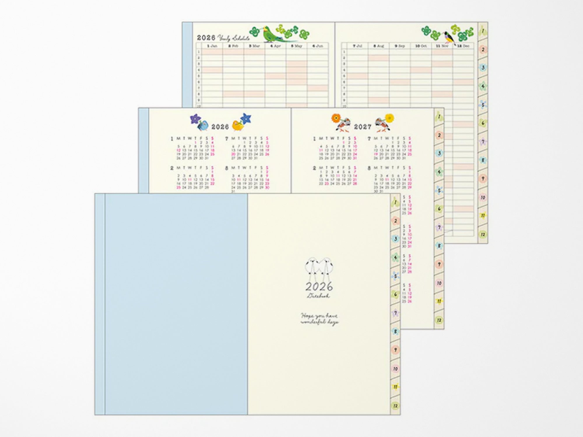 Midori Pocket Diary 2026 Mini - Bird