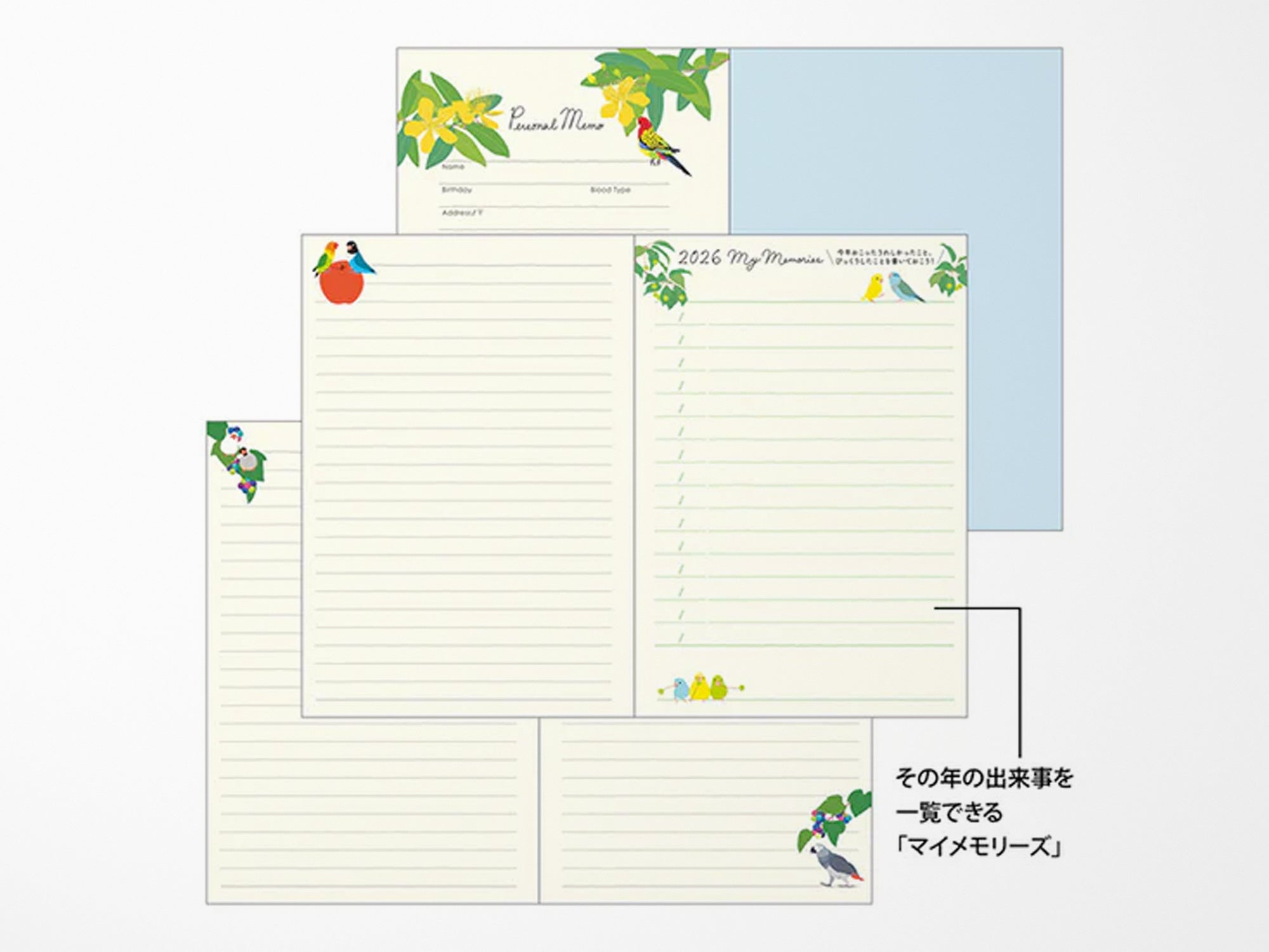 Midori Pocket Diary 2026 Mini - Bird