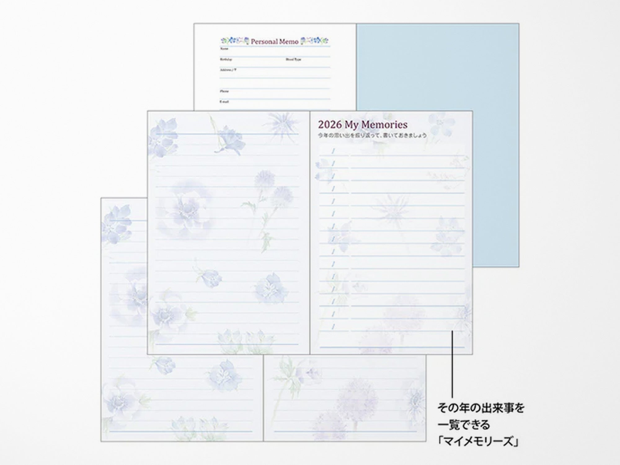 Midori Pocket Diary 2026 Mini - Country Time Flower