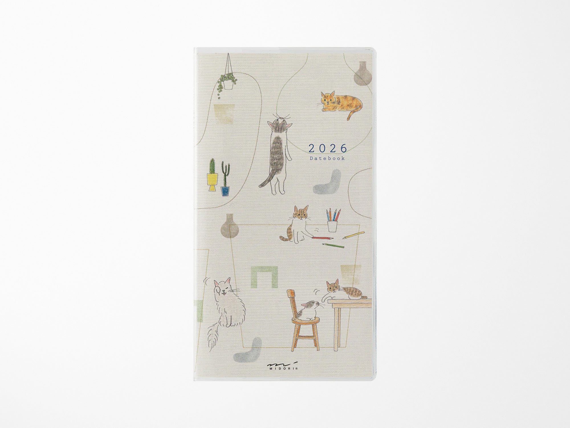 Midori Pocket Diary 2026 Slim - Cat
