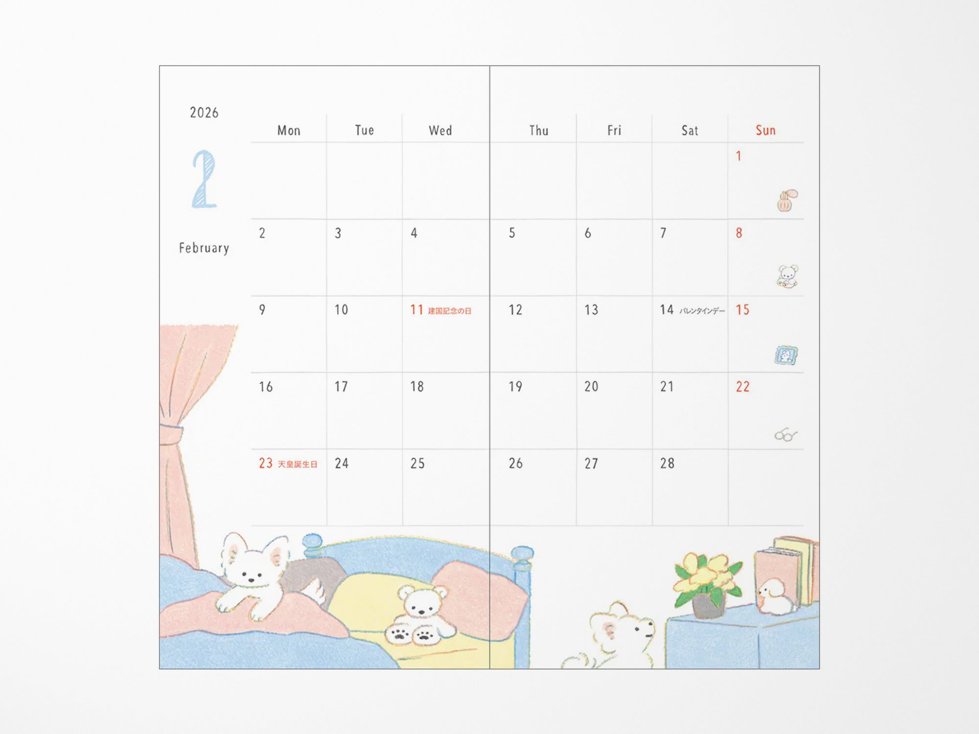 Midori Pocket Diary 2026 Slim - Dog