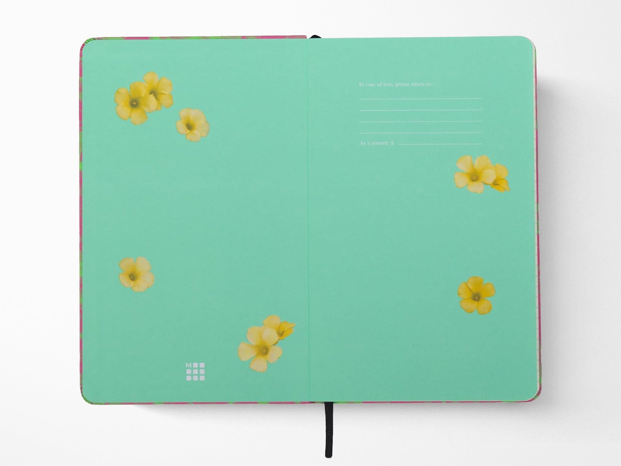 Moleskine Fluorescent Floral Limited Edition Notebook - Pink & Green