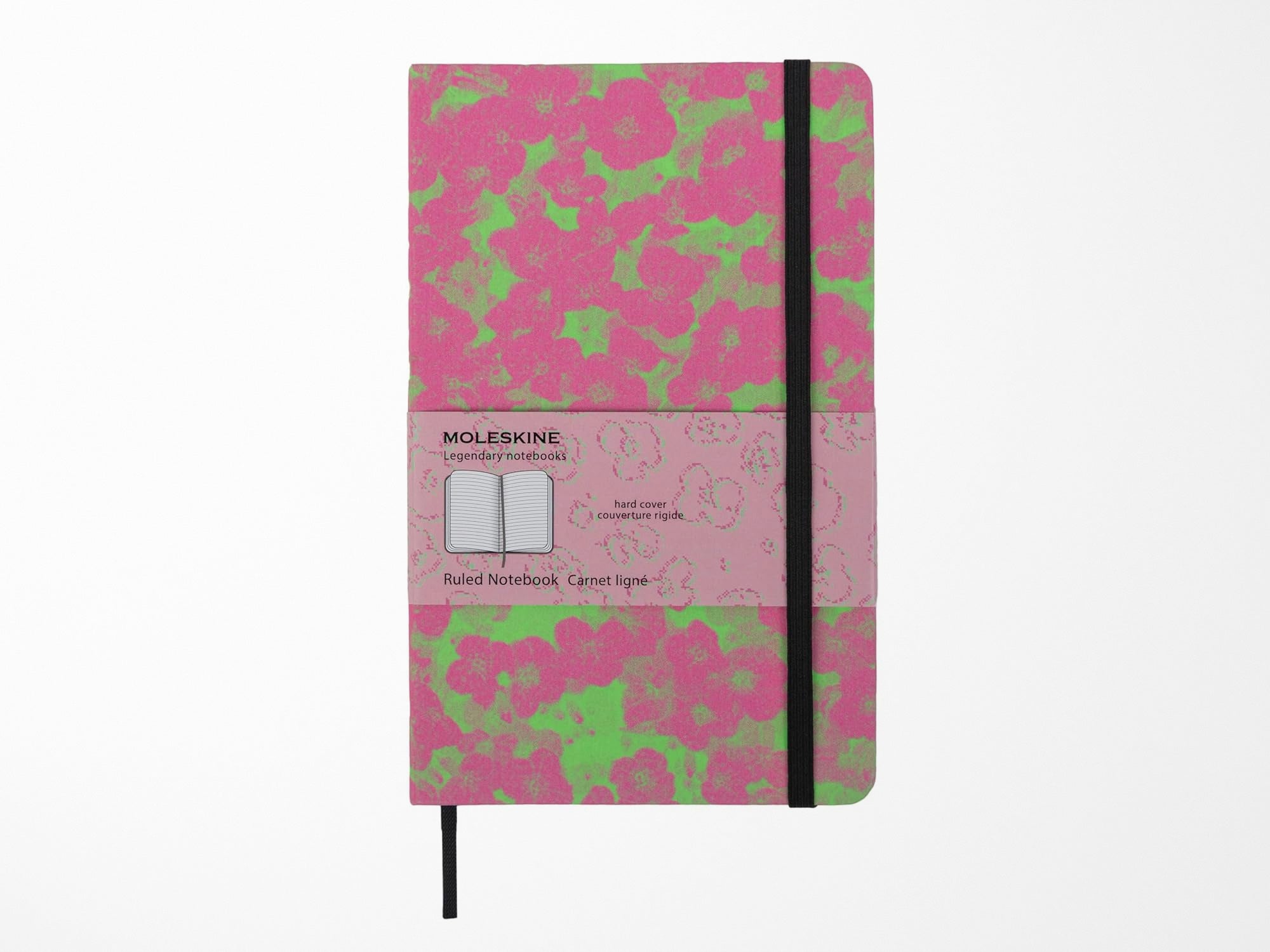 Moleskine Fluorescent Floral Limited Edition Notebook - Pink & Green