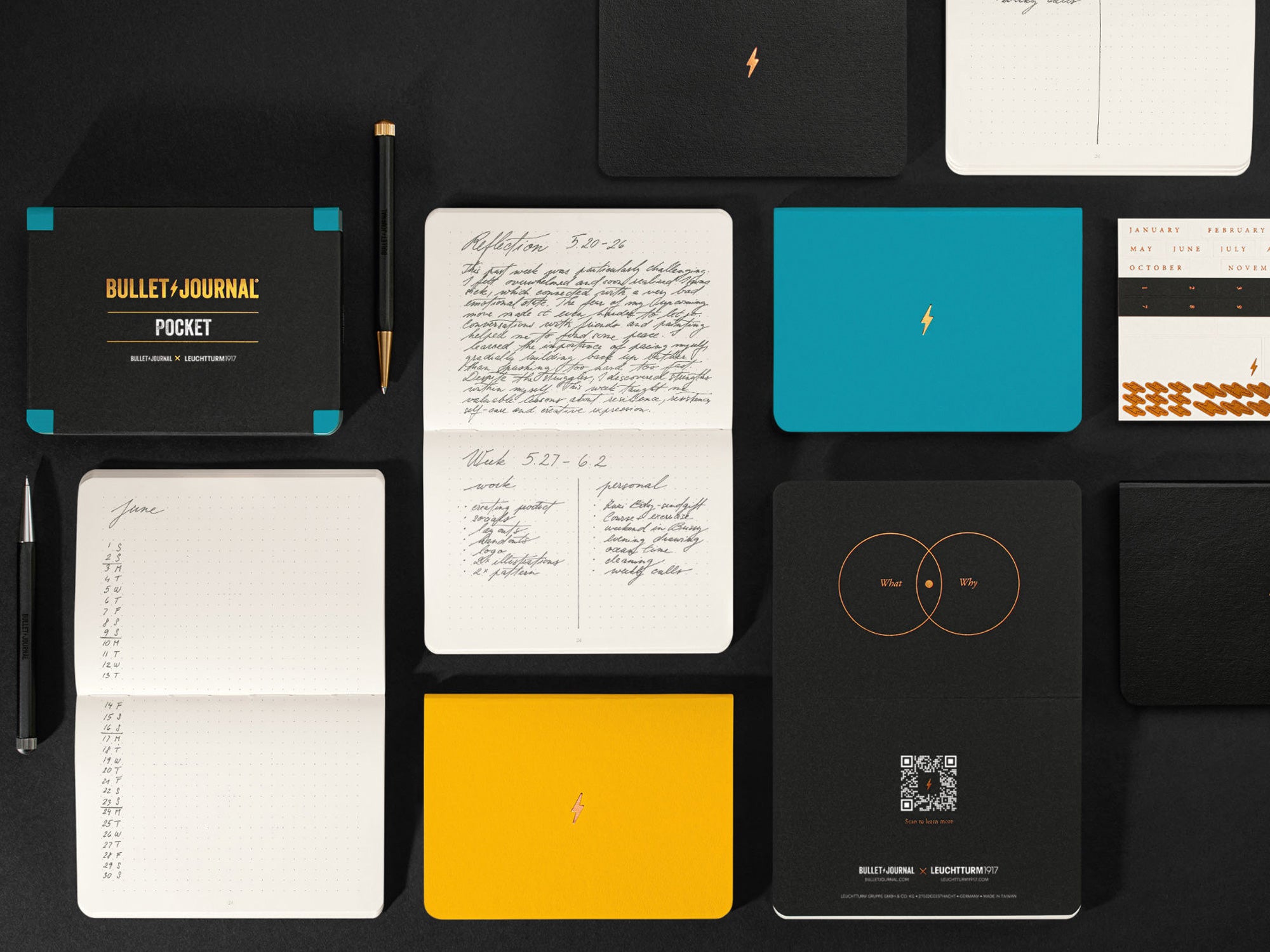 NEW! Leuchtturm 1917 Turquoise25 Bullet Journal - Pocket Set of 3