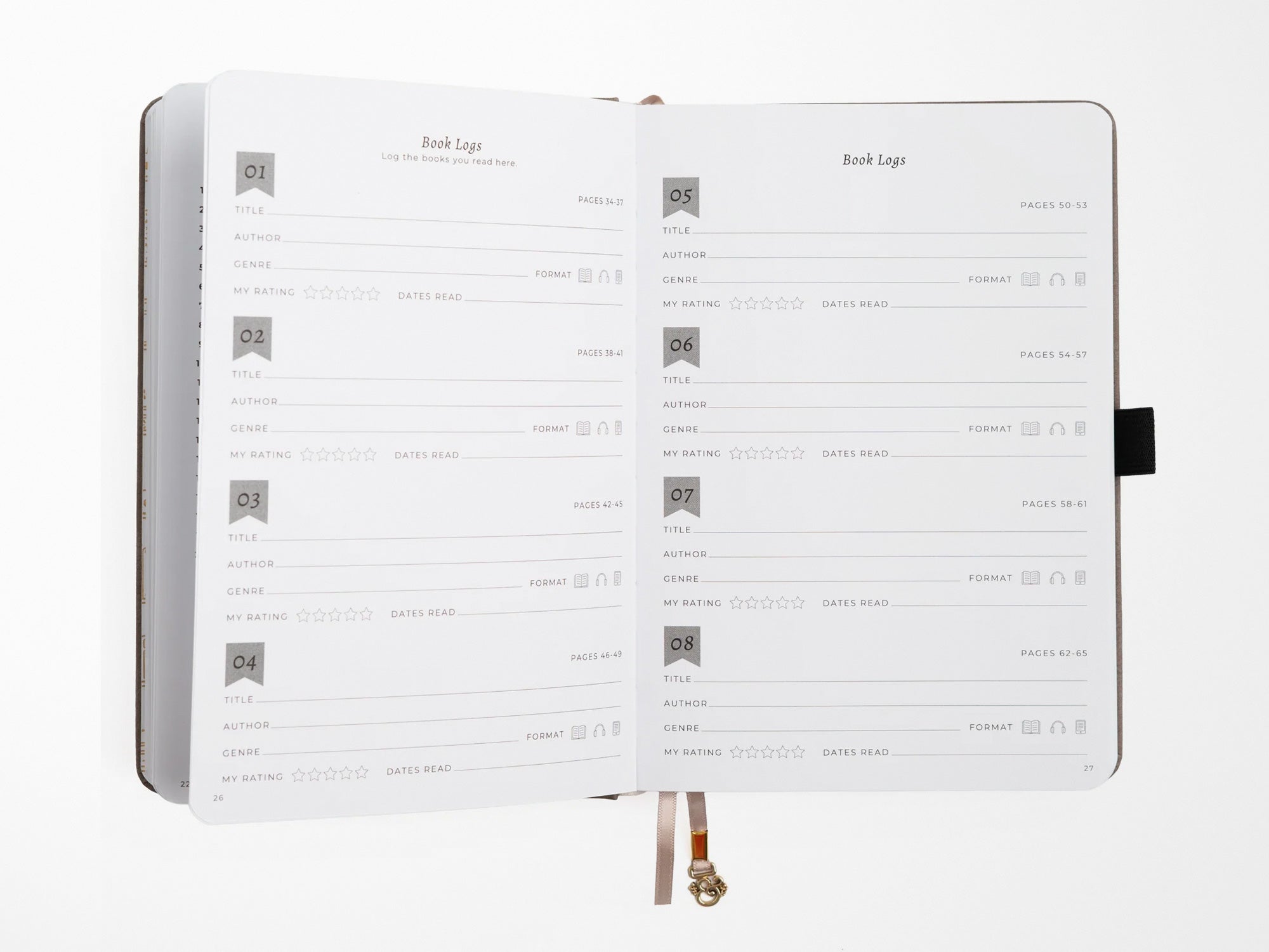 New! Bookshelf A5 Reading Journal