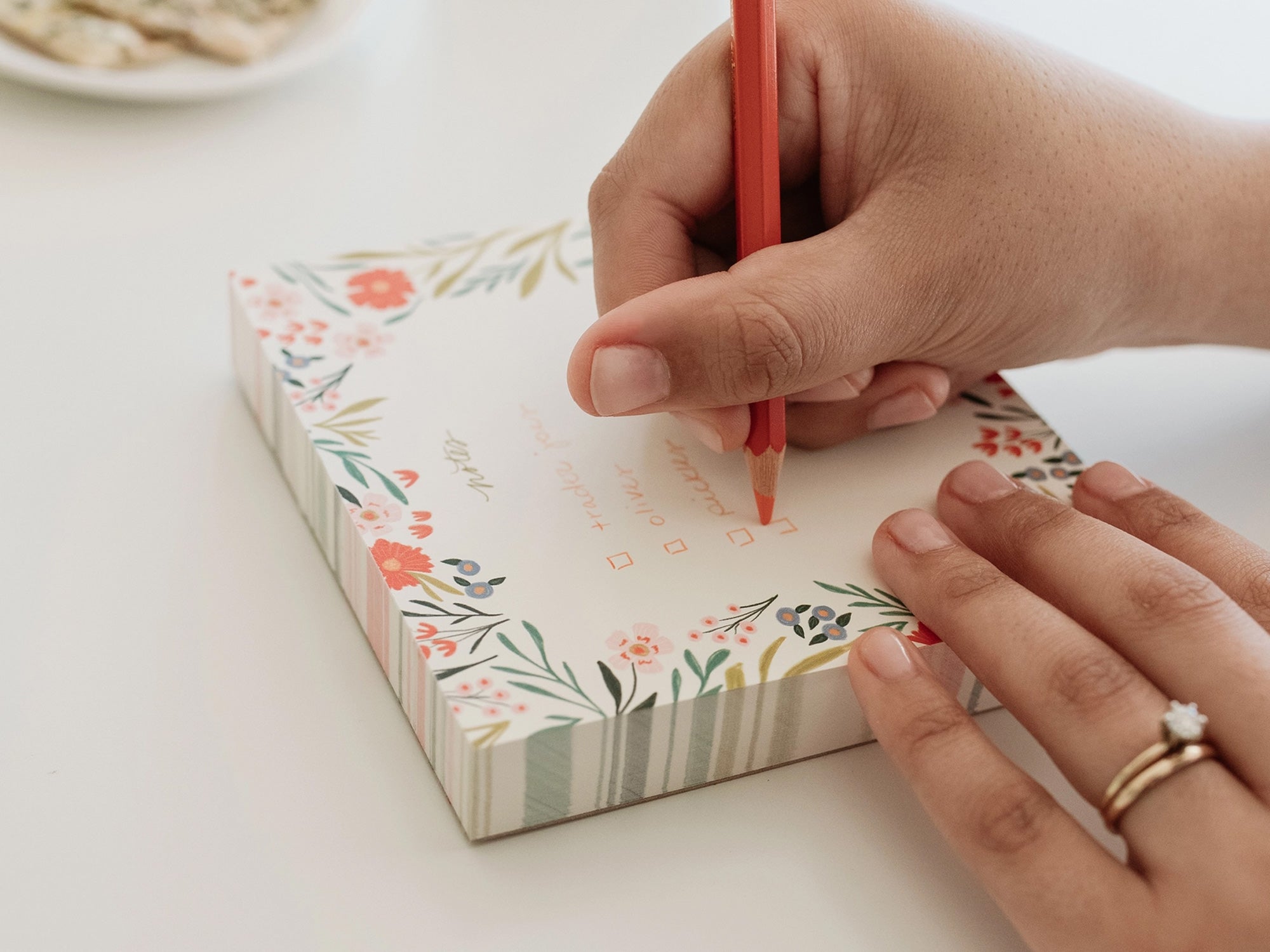 Notes Block Notepad - Blue Vines