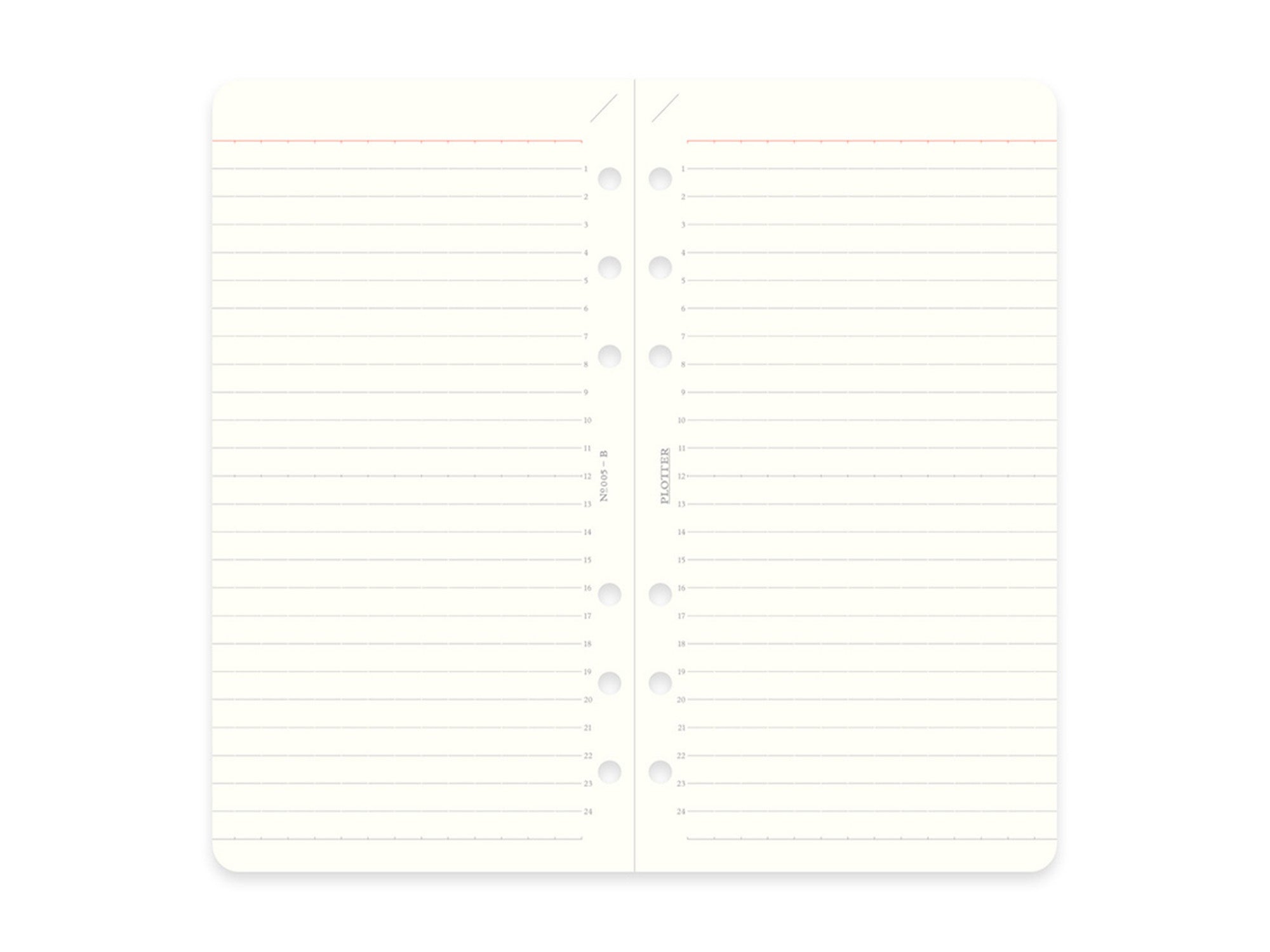 PLOTTER Refill Memo Pad Ruled - Bible Size