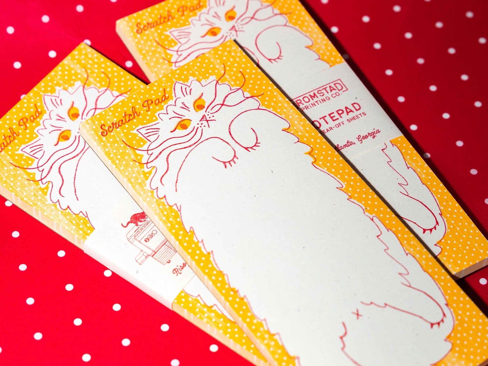 Scratch Pad Cat Risograph Notepad