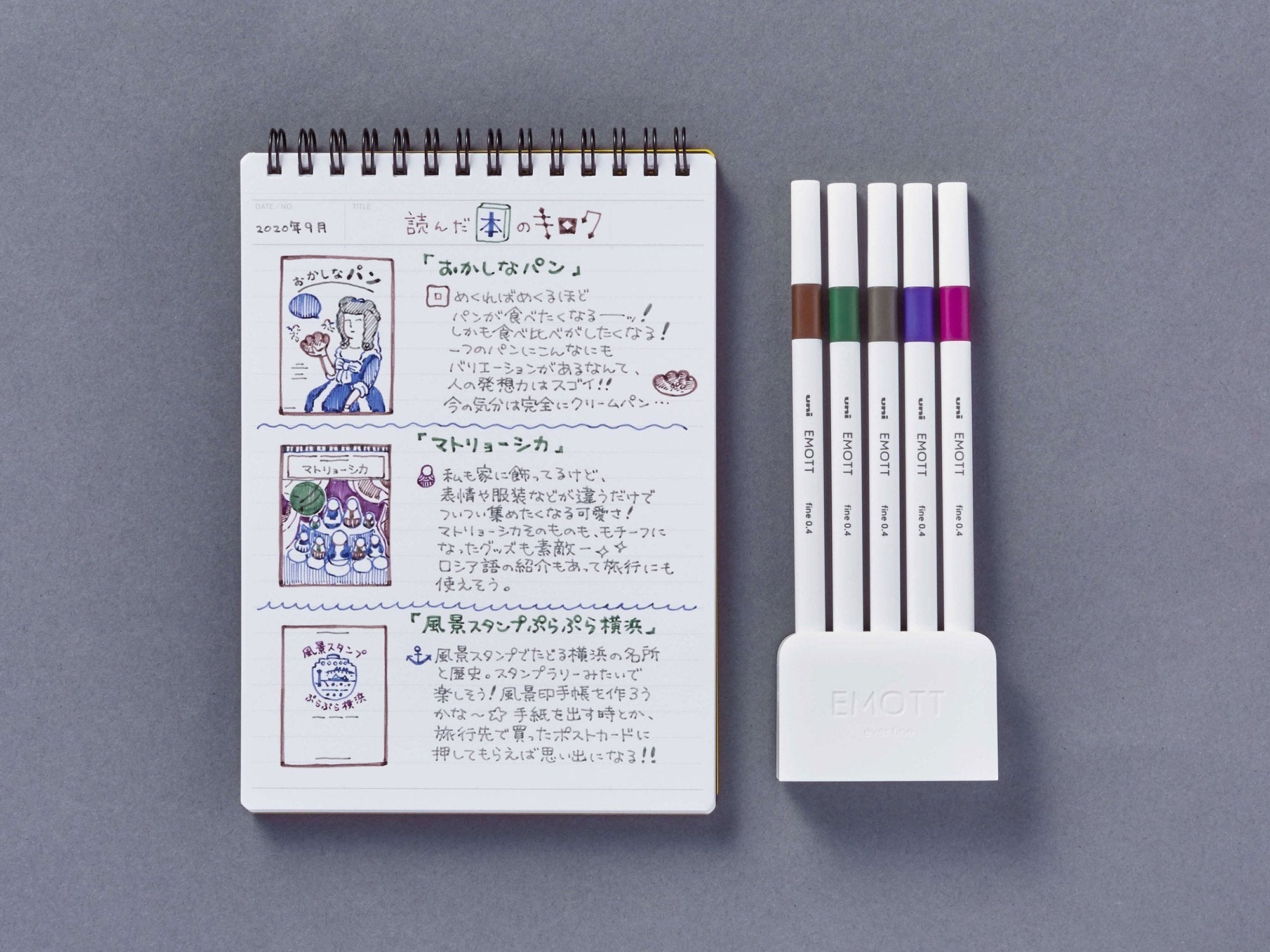 Emott Ever Fine Color Liners Set of 5 - Vintage Colors